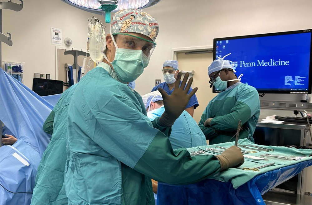 Chris Naimo on the job at Penn Presbyterian Medical Center